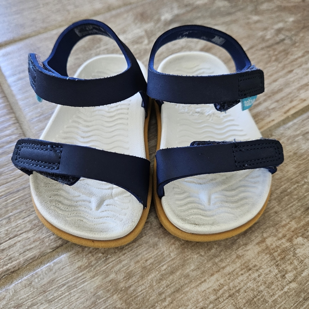 Native Charley toddler sandals, navy & white